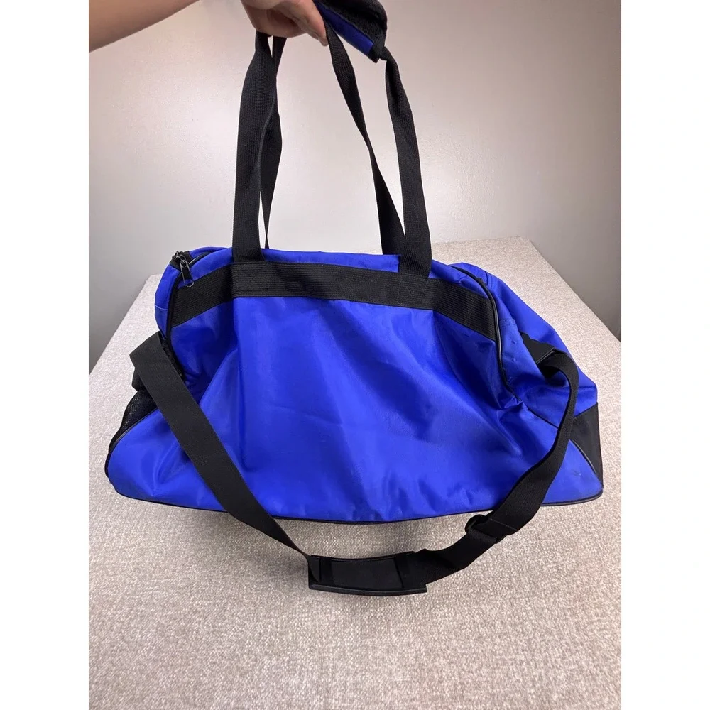 Polo Sport Ralph Lauren Blue Duffel Bag Gym Travel Mesh Pocket Vintage Style